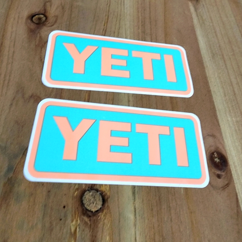 Pink Teal Yeti Stickers Street Art